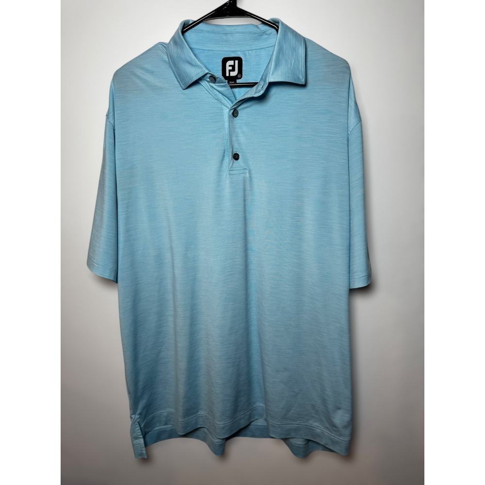 FootJoy FJ Men's Light Blue Performance Golf Polo Shirt Size XL